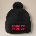 PRE-ORDER: Kids Black Love To Fidget Bobble Hat